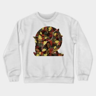 Autumn Red Floral Pattern Crewneck Sweatshirt